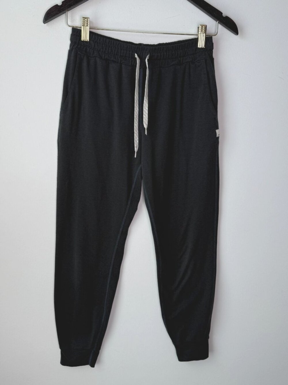 Vuori Womens Performance Joggers Black Heather Blue Stitching XS Athleisure